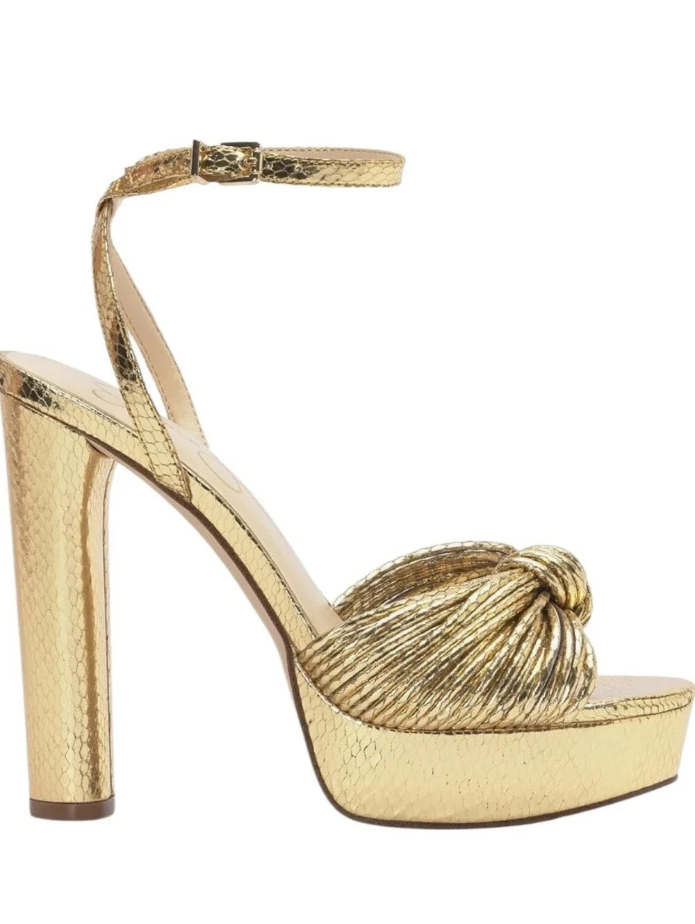 Jessica Simpson Immie Knotted Platform Sandals Gold